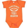 thumbnail image 3 of Inktastic Handpicked for Earth by My Sister in Heaven with Angel Wings Boys or Girls Baby Bodysuit, 3 of 5