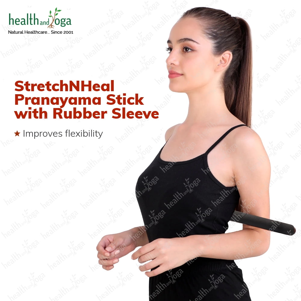 SoulGenie StretchNHeal Wooden Pranayama Stick with Sleeve