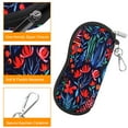 thumbnail image 2 of Fintie Eyeglasses Sunglasses Case with Carabiner Hook, Ultra Light Portable Anti-scratch Soft Travel Bag, Jungle Night, 2 of 6
