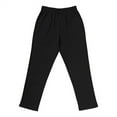 thumbnail image 6 of IYYVV Mens Cotton Linen Pants Button Fly Elastic Waist Drawstring Lightweight Breathable Straight Leg Lounge Pants with Pockets Black 2XL, 6 of 6