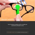 thumbnail image 3 of Qarigey 1 Uds. Cepillo de limpieza de gafas, Mini cepillo de limpieza de microfibra, herramienta de mantenimiento de lentes de gafas de sol Cadenas y cordones para anteojos verde Qarigey AP000559-03, 3 of 6