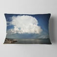 thumbnail image 2 of Designart 12" x 20" Blue Polyester Throw Pillow, 2 of 5