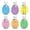 B, variant on CoreLiving 6 Pack Easter Bunny Felt Cutlery Holders for Silverware, Spring Table Decorations for Dinnerware, Funny Wooden Money Gift Holders for Cash, Party Utensil Bags for Easter Hosting
