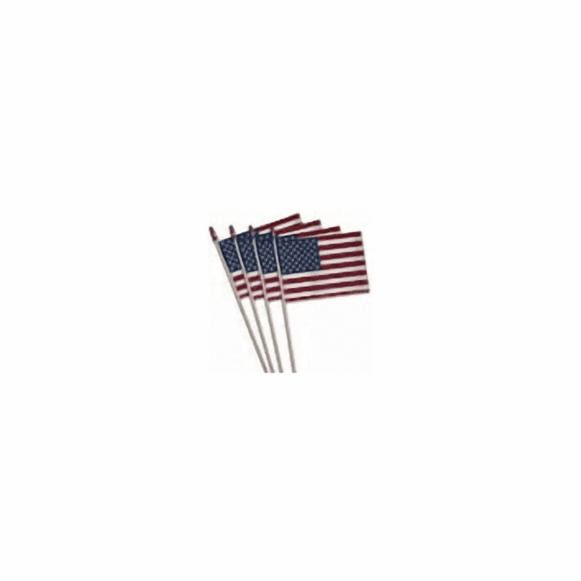 (2 pack) 4x6in Polycotton Betsy Flags US Stick Flags 4-pack