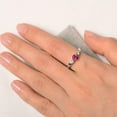 thumbnail image 2 of HeartsAndYou 1ct Natural Ruby & Diamond Engage Ring Tension Set Trilogy 14k SOLID White Gold, 2 of 8