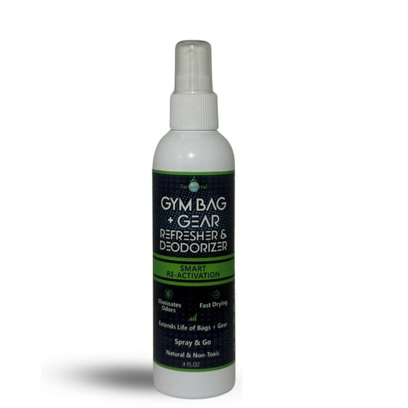 EarthSential Gym Bag Gear Refresher & Deodorizer Spray, 4oz, all natural