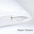 thumbnail image 4 of Unique Bargains Silky Satin Zippered Body Pillow Cover, 21" x 72", White, 4 of 7