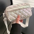 thumbnail image 3 of Bolsa bandolera de moda para mujer hobo acolchado con rombos que combina con todo para regalo (Beige) Ehuebsd Para Estrenar, 3 of 8