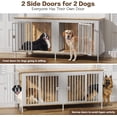 thumbnail image 3 of POAO Dog Crate Furniture for 2 Dogs, Heavy Duty Double Dog Crates for Large Dogs, Dog Kennel Furniture Indoor as TV Stand, Large Size 78.74" L(35-60 Pounds), White, 3 of 7