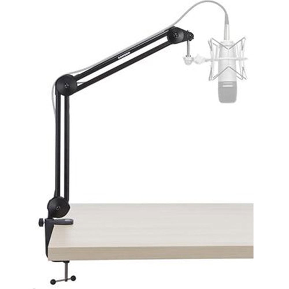 Audio-Technica AT2020 Cardioid Condenser Microphone with MBA38 Microphone Boom Arm and SHM-SCM1 Suspension Shockmount