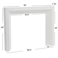 thumbnail image 2 of Creative Co-Op Modern Decorative Fireplace Mantel, Flat Paintable White, 2 of 8