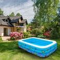 thumbnail image 4 of Swimming Pool Accessories, 3.05m Inflatable Swimming Pool Domestic Indoor And Outdoor Swimming Pool, Swimming Pools for Kids, Swimming Pool Supplies, Blue(W), 4 of 6