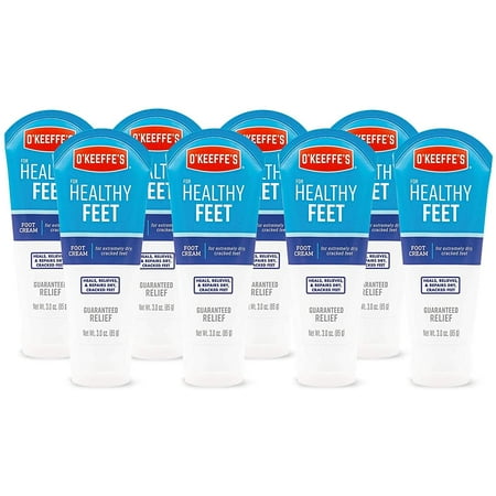 O'Keeffe's Healthy Feet Foot Cream, 3.0 ounce Tube, Pack of 8