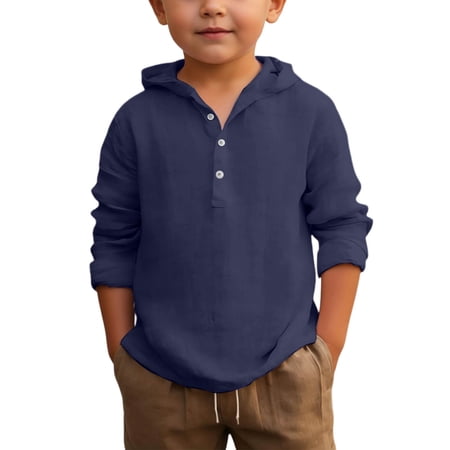 WERYOUNG Boy s Shirts Solid Color Long Sleeve Lapel Kids Casual Wear Comfort Fit Button Down Shirt Holiday Celebration Versatile Cozy Children Tops