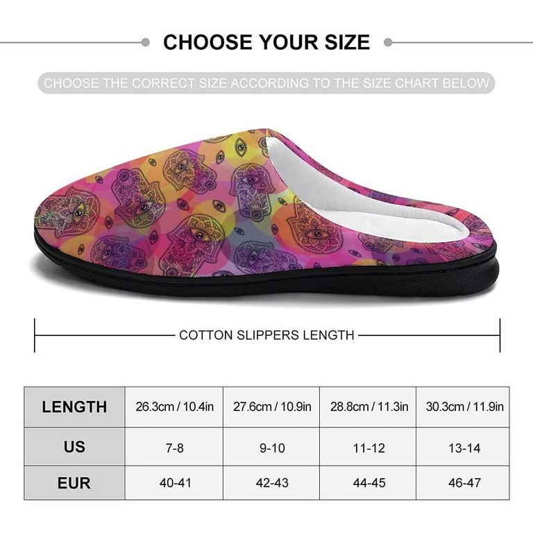 Indian Hamsa Seamless Pattern Men s House Slippers Nonslip Soft