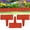 Red, variant on YLOHUIL Garden Edging, 3 Pack Landscape Edging Border with Imitation Stone, Plastic Flower Bed Edging for Lawn and Walkway, 9.8x9.1 Inch, Black