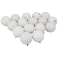 thumbnail image 6 of Northlight Shatterproof 4-Finish Christmas Ball Ornaments - 3" (75mm) - Winter White - 16ct, 6 of 9