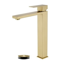 Cobbe Single-Hole Installation Bathroom Vessel Sink Faucet Single-Handle with Pop-Up Drain Faucet Brushed Nickel