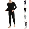 thumbnail image 3 of CENL Men Winter Fleece Lined Thermal Long Johns Top Bottom Underwear Pajamas 2Pcs/Set, 3 of 9