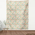thumbnail image 4 of Ambesonne Cartoon Fabric by the Yard Upholstery, Animal Faces Rural, 10 Yards, Salmon Peach Green, 4 of 5