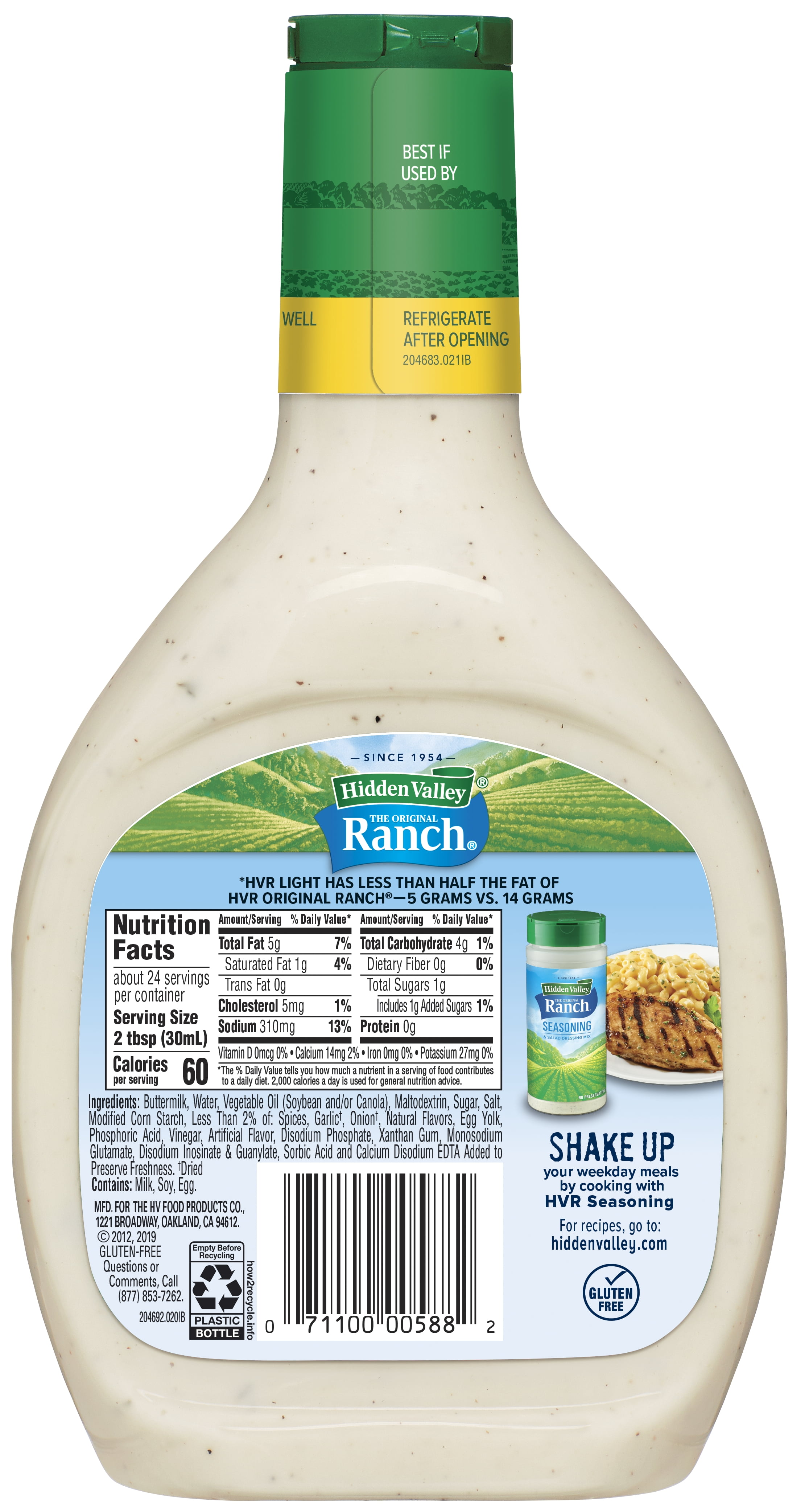 Hidden Valley Ranch Light Nutrition Facts Bios Pics