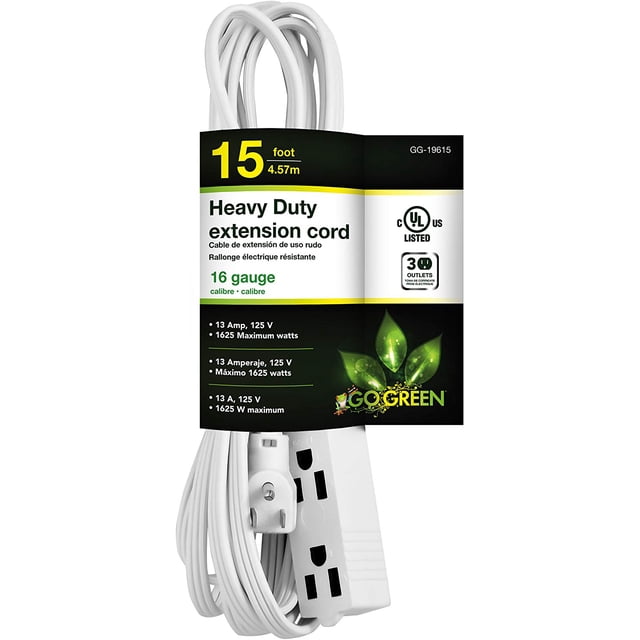 Perfpower Go Green Rallonge 3 Prises 16/3 Pieds