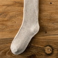thumbnail image 7 of Opvise Winter Socks 1 Pair Winter Stockings Over Knee Length Elastic Anti-slip Thick Warm Solid Color Soft Breathable Anti-shrink Thermal Lady Long Socks Dark Gray, 7 of 7