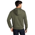 thumbnail image 2 of District V.I.T.Fleece Full-Zip Hoodie DT6102 - 3XL Heathered Olive, 2 of 4