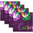 thumbnail image 5 of Dreamtimes Mardi Gras Cloth Napkins Set of 6, Oversized Washable Reusable Polyester Dinner Table Napkins for Family, Restaurant, Party Decor, 20 x 20 Inch, 5 of 7