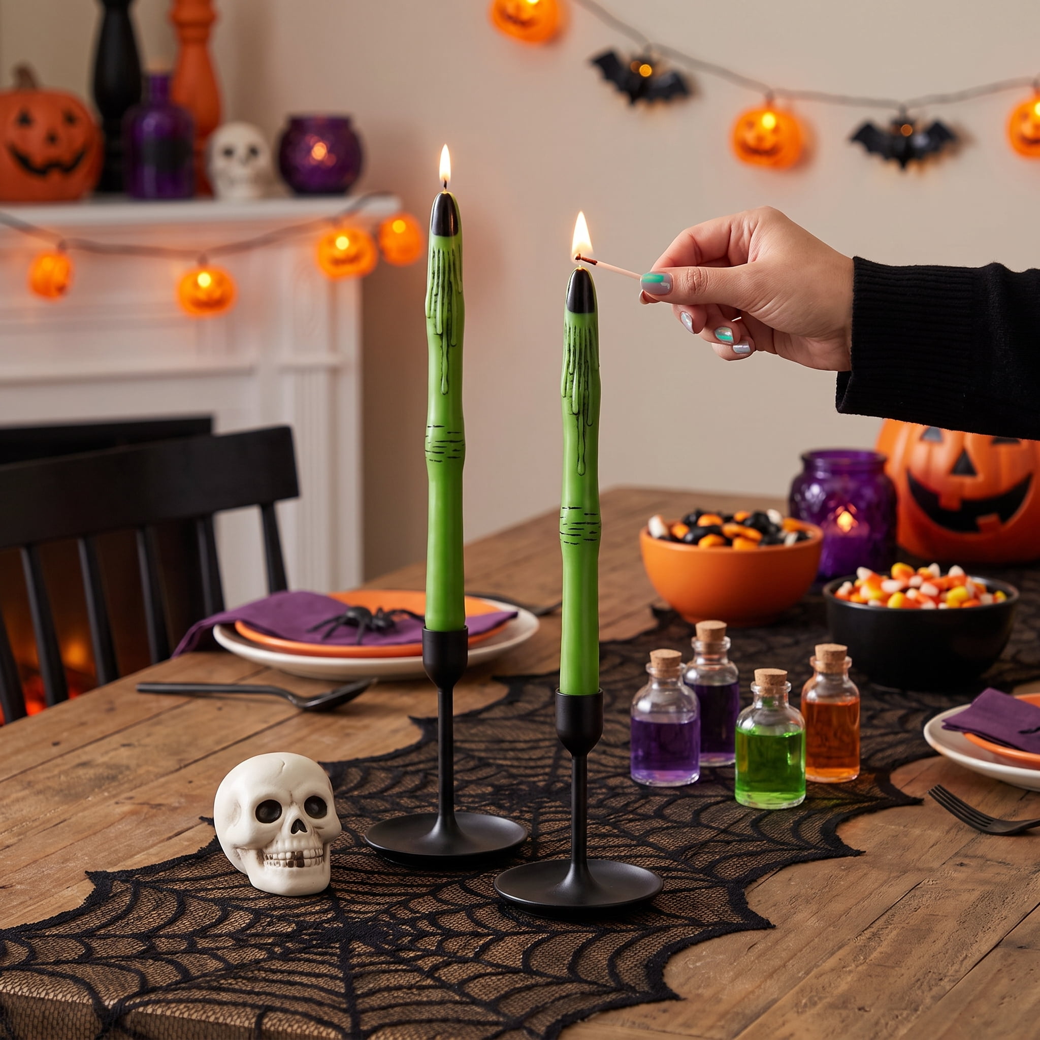 Bleeding Finger Taper Candles, 10", 2 Pieces, Halloween by Way To Celebrate