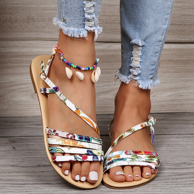 Sandalias de verano para mujer, sandalias informales para mujer, sandalias de playa romanas Wmkox8yii nm9783