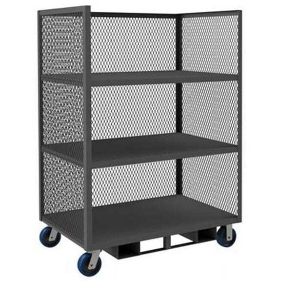 Durham 3STFP-EX2448-3-6PU-95 69 in. 3 Sided Mesh Truck, Gray - 3600 lbs