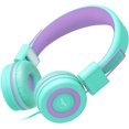 thumbnail image 1 of Elecder i37 Auriculares para niños Niños Niñas Niños Adolescentes Plegable ajustable en auriculares de 3.5 mm Jack Celulares compatibles Computadora MP3 / 4 Kindle School Tablet Verde / Púrpura, 1 of 3