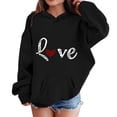 thumbnail image 4 of EnJoCho Childrens Hoodie Pullover With Hood Girls Boys Long Sleeve Plain Casual Elegant Tops Loose Autumn Winter Sweatshirt Blouse Shirt, 4 of 5
