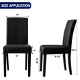 thumbnail image 2 of Subrtex Urban Style PU Leather Waterproof Dirt resistant Dining Chair, Set of 4, Black, 2 of 7