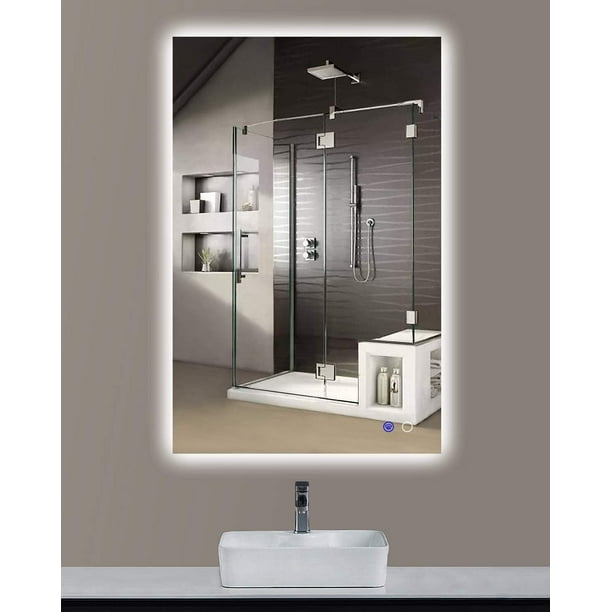 Keonjinn 24"x36" LED Backlit Mirror Bathroom Vanity Mirror Wall Mounted