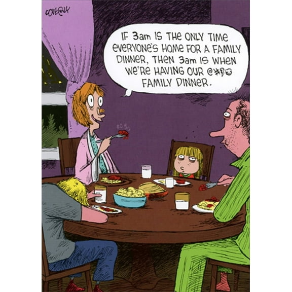 RSVP 3 AM Family Dinner Humorous : Funny Mother's Day Card for Wife
