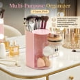 thumbnail image 5 of Pink 3-Layer Rotatable Cosmetic Organizer for Makeup Brushes, Hair Accessories, Hair Clips & More, 5 of 6