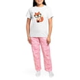 thumbnail image 4 of CafePress - Hipster Red Fox Women's Light Pajamas - Women's Short Sleeve Print T-Shirt and Pants Light Cotton Pajama Set, 4 of 7