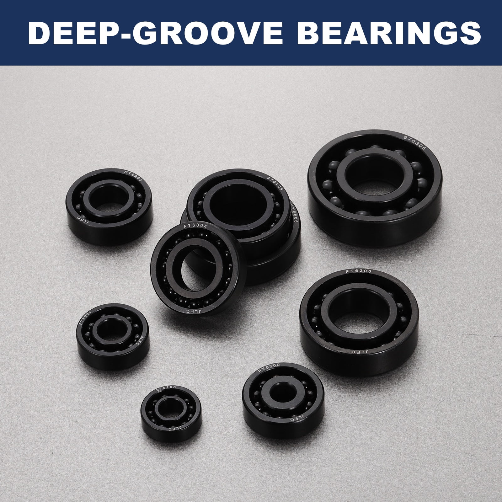 2 Pcs 6206 Deep-Groove Ball Bearings, 29.8x62x16mm Double Metal Shields Precision High-Temperature-Resistant Chrome Steel Bearings for Rolling Mills Ovens Gearboxes