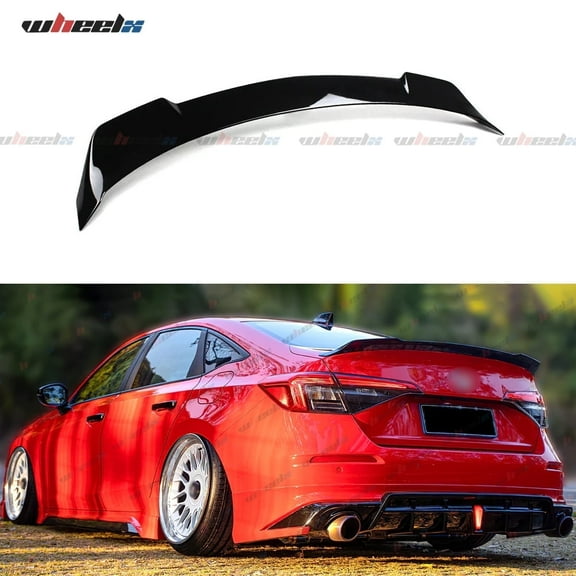 Rear Trunk Spoiler Compatible with 2022-2026 Honda Civic Sedan, Duckbill Spoiler Fits for 22-26 4-Door, High Kick Spoiler Wing Lip (Glossy Black)