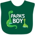 thumbnail image 3 of Inktastic Papa's Boy Grandson Boys Baby Bib, 3 of 4