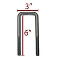 thumbnail image 2 of Extreme Max 3006.7058 Single Axle Galvanized U-Bolt Kit for Mounting Boat Trailer Leaf Springs for 2" x 2" Axle - 5-1/4" Long, 2 of 3