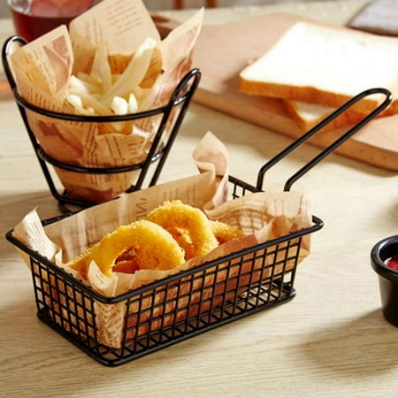 

Merotable French Fries Basket Portable Stainless Steel Chips Mini Frying Basket Strainer Fryer Kitchen Cooking Chef Mesh Basket Colander