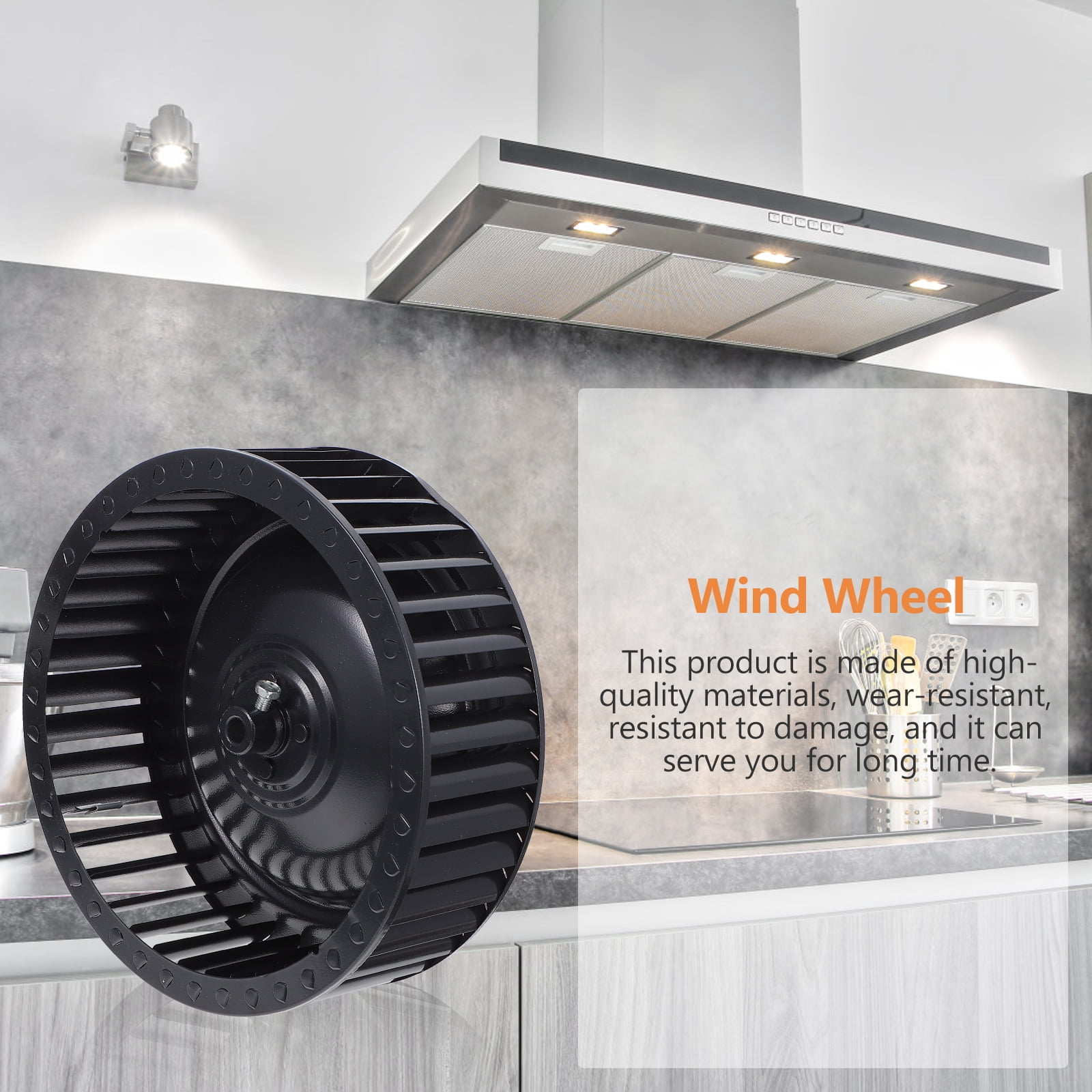 Raindrops 3pcs Range Hood Accessory 70MM Wind Wheel Kitchen Vent Fan Replacement Motor Hood Vent Fan Motor for Home Kitchen