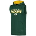 thumbnail image 2 of Men's MSX by Michael Strahan Green Green Bay Packers Captain Sleeveless Hoodie T-Shirt, 2 of 3