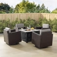 thumbnail image 2 of Crosley Furniture Palm Harbor 5PC Wicker / Rattan Conversation Set in Gray/Brown, 2 of 17