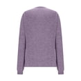 thumbnail image 6 of ZUKMRJPC Women's Long Sleeve T Shirts Crewneck Casual Half Button Down Solid Color Pullover Tees Regular Fit Fall Trendy Soft Comfy Tops, 6 of 7