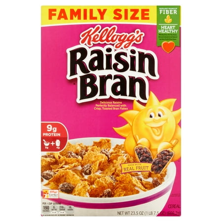 Kellogg's Raisin Bran Cereal Family Size 23.5 oz - Walmart.com
