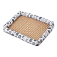 thumbnail image 1 of Hearth & Gear Natural Pet Mat Pet Cooler Summer Linen Rattan Mat Woven Breathable Square Washable Rattan Bed With Edge For Dogs Cats Accessories for Small Dogs Saddlebag Dogs Fuseball Accessories Dog, 1 of 4
